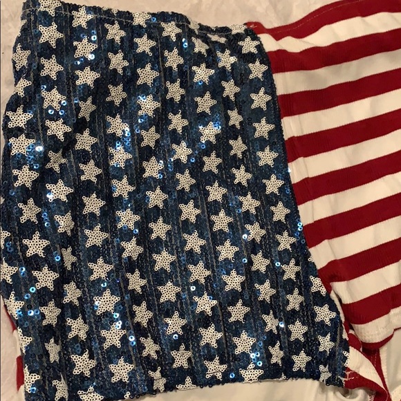 Bear Dance Pants - Bear Dance Patriotic American Flag bootie short M